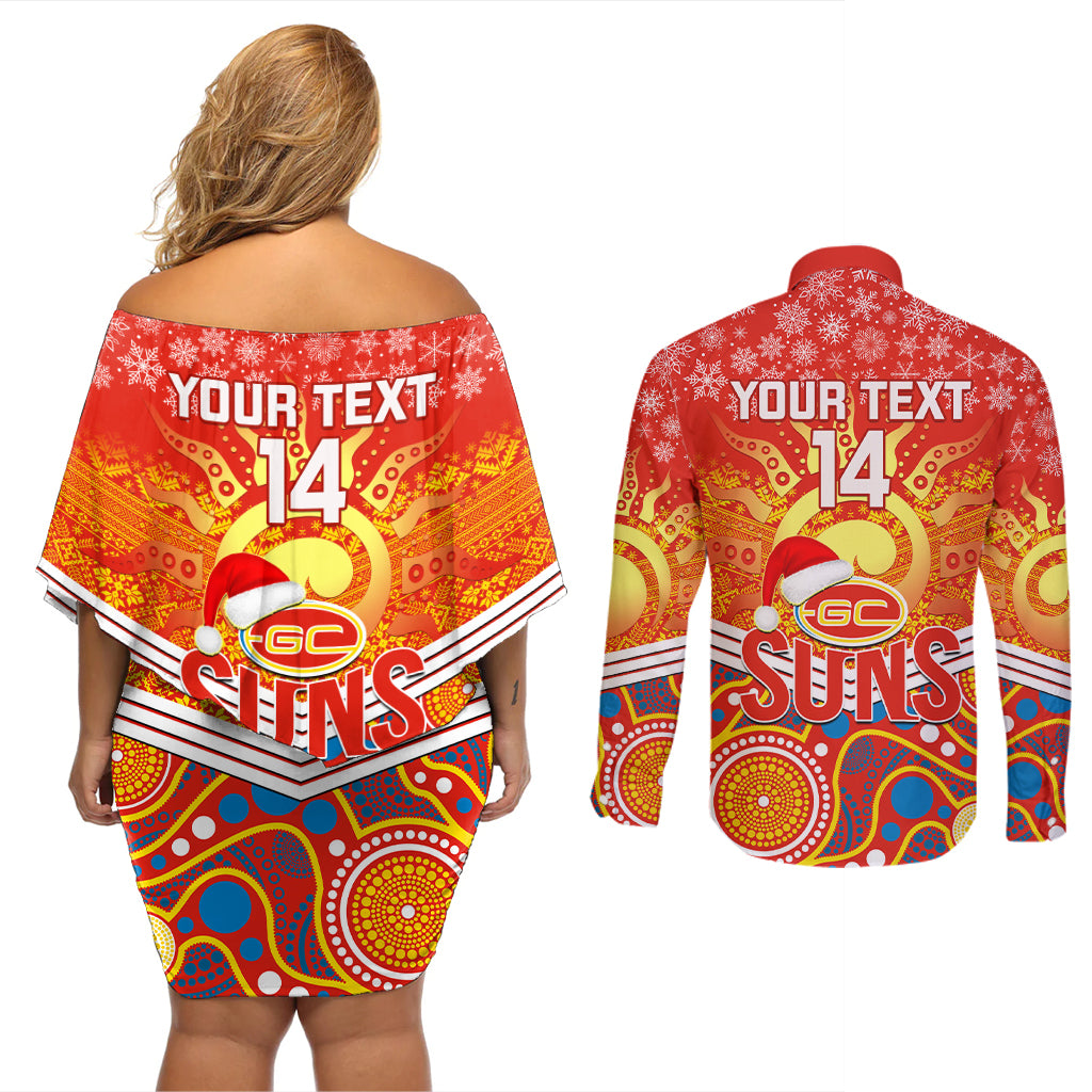 custom-suns-football-christmas-couples-matching-off-shoulder-short-dress-and-long-sleeve-button-shirt-merry-xmas-2023-mix-aboriginal-art