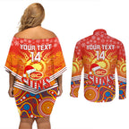 custom-suns-football-christmas-couples-matching-off-shoulder-short-dress-and-long-sleeve-button-shirt-merry-xmas-2023-mix-aboriginal-art