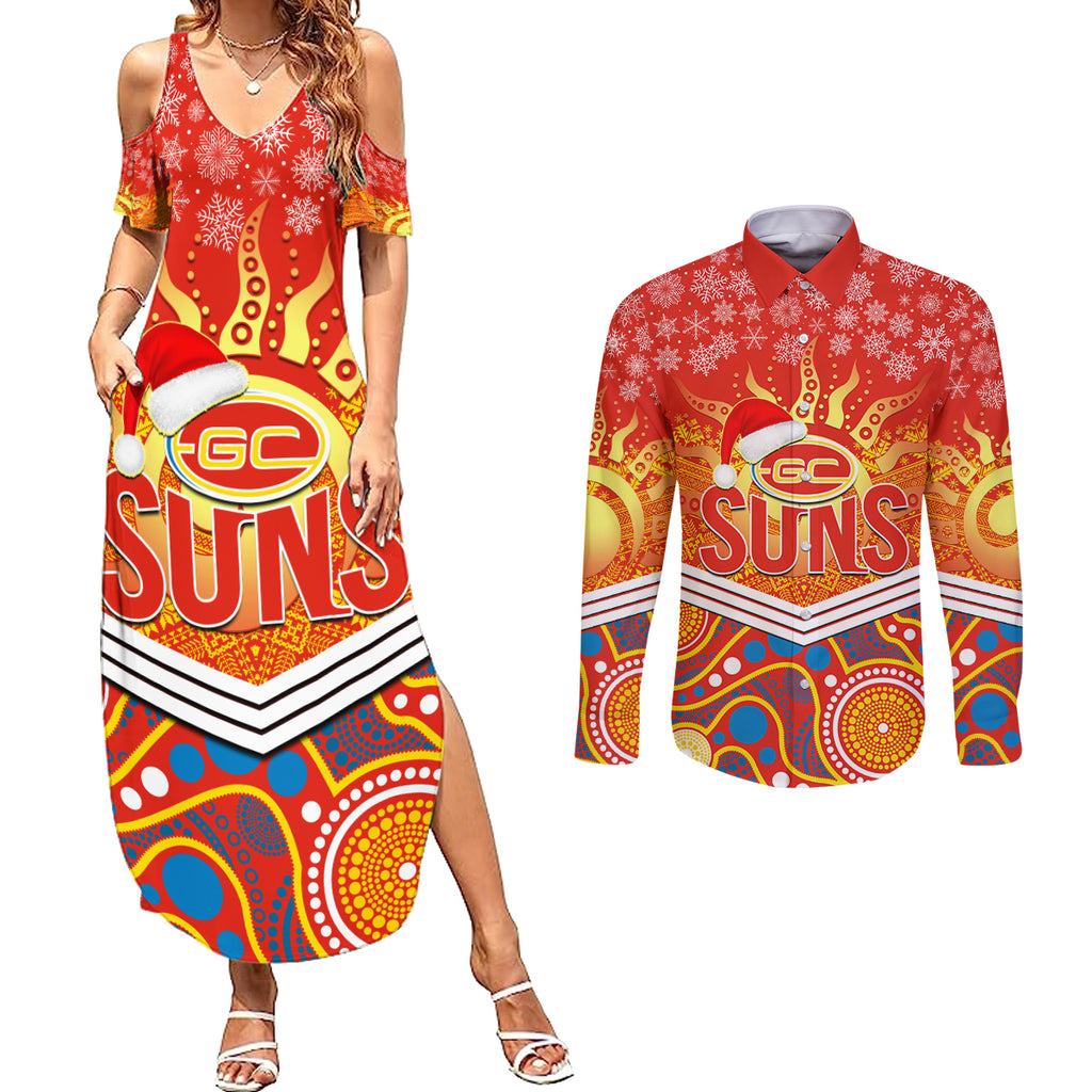 custom-suns-football-christmas-couples-matching-summer-maxi-dress-and-long-sleeve-button-shirt-merry-xmas-2023-mix-aboriginal-art