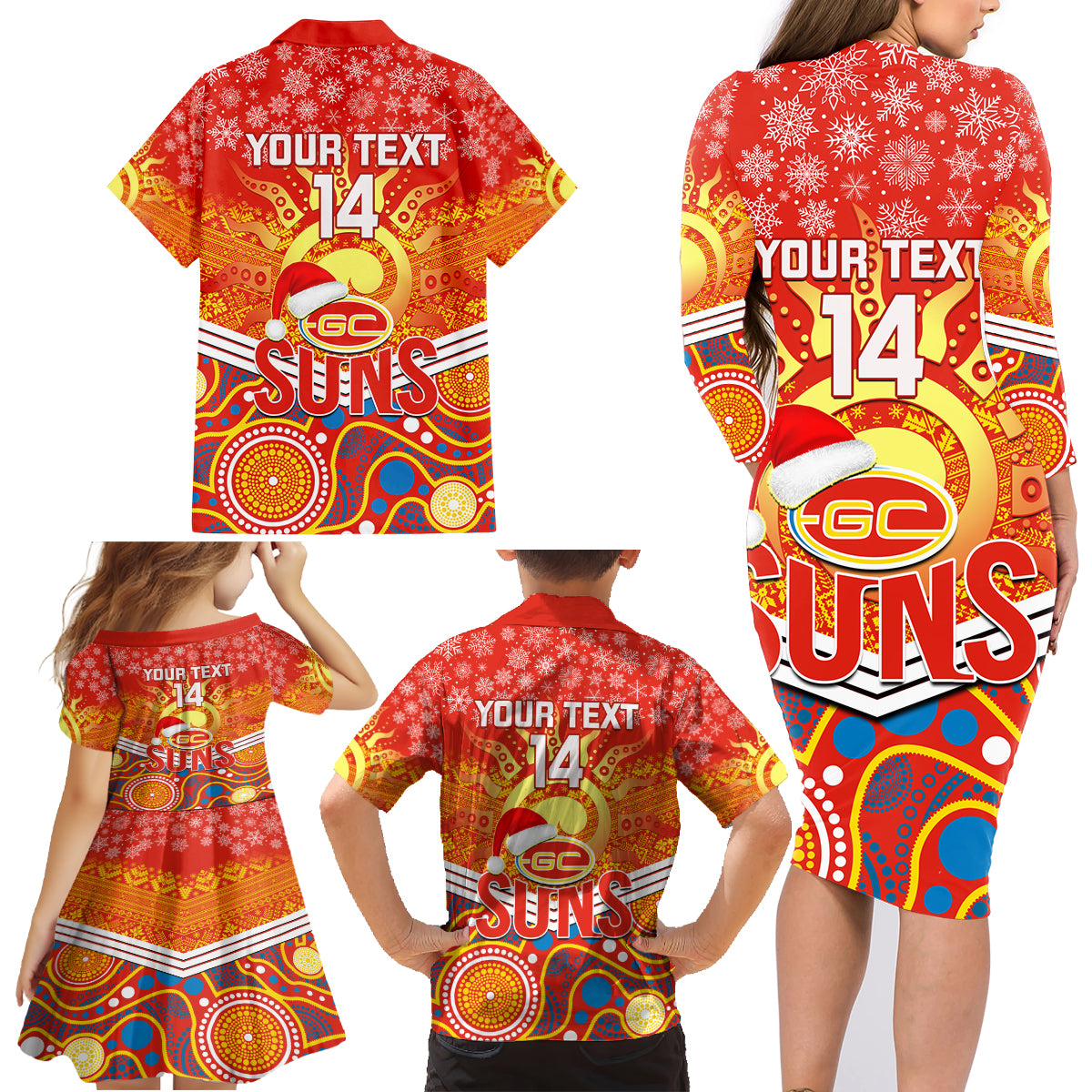 custom-suns-football-christmas-family-matching-long-sleeve-bodycon-dress-and-hawaiian-shirt-merry-xmas-2023-mix-aboriginal-art