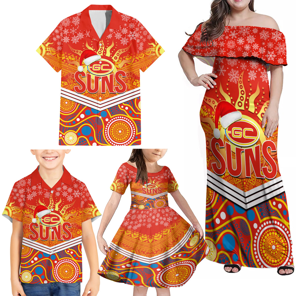 custom-suns-football-christmas-family-matching-off-shoulder-maxi-dress-and-hawaiian-shirt-merry-xmas-2023-mix-aboriginal-art