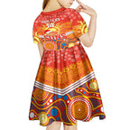 custom-suns-football-christmas-kid-short-sleeve-dress-merry-xmas-2023-mix-aboriginal-art