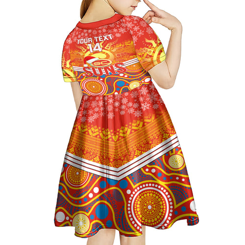 custom-suns-football-christmas-kid-short-sleeve-dress-merry-xmas-2023-mix-aboriginal-art