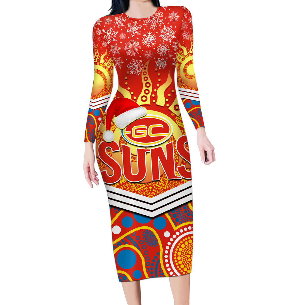 custom-suns-football-christmas-long-sleeve-bodycon-dress-merry-xmas-2023-mix-aboriginal-art