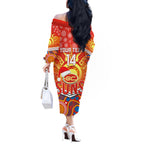 custom-suns-football-christmas-off-the-shoulder-long-sleeve-dress-merry-xmas-2023-mix-aboriginal-art