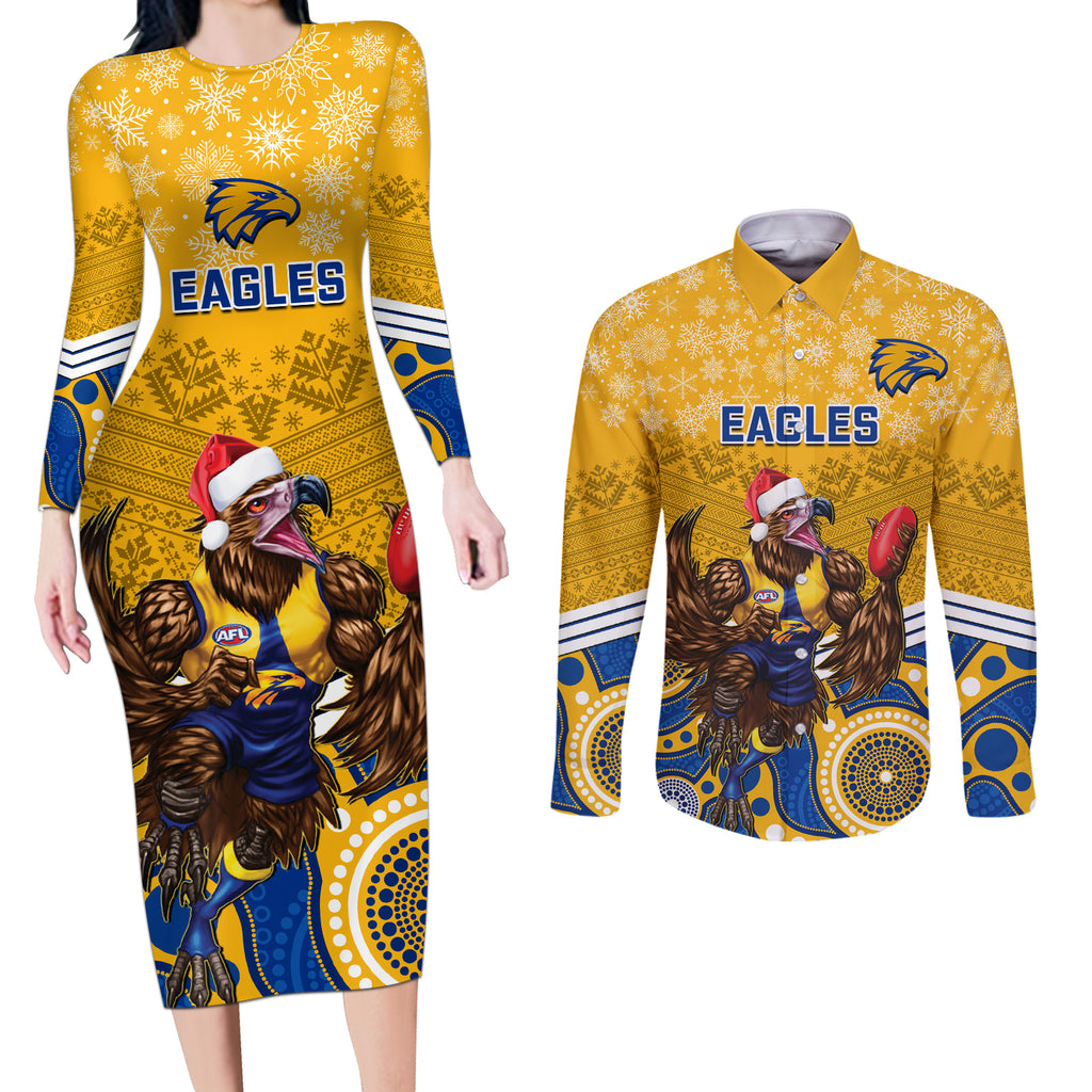 custom-eagles-football-christmas-couples-matching-long-sleeve-bodycon-dress-and-long-sleeve-button-shirt-merry-xmas-2023-mix-aboriginal-art