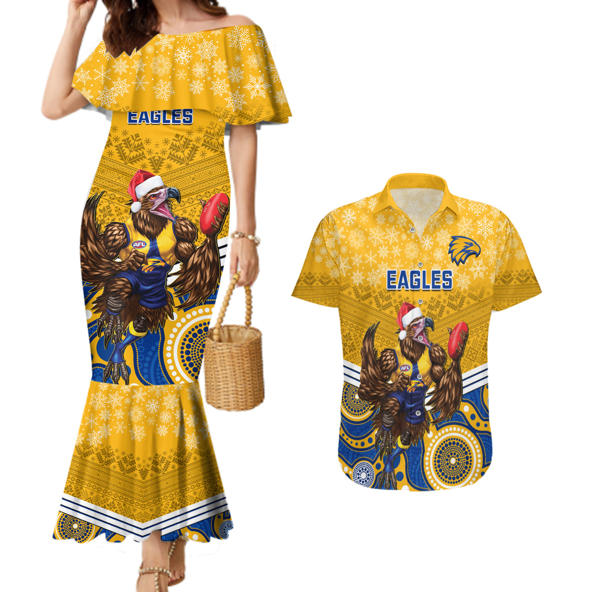 custom-eagles-football-christmas-couples-matching-mermaid-dress-and-hawaiian-shirt-merry-xmas-2023-mix-aboriginal-art