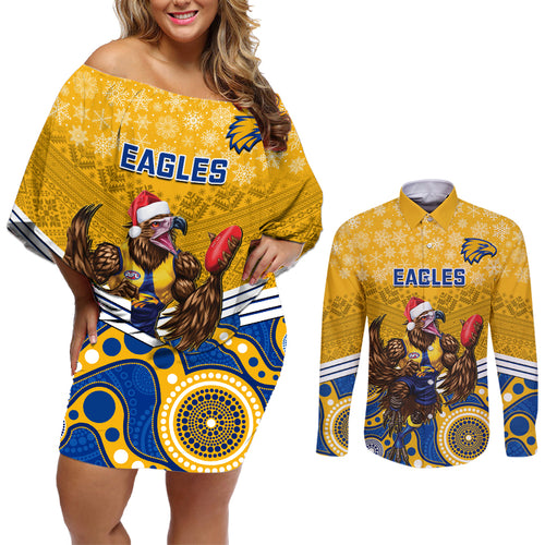custom-eagles-football-christmas-couples-matching-off-shoulder-short-dress-and-long-sleeve-button-shirt-merry-xmas-2023-mix-aboriginal-art
