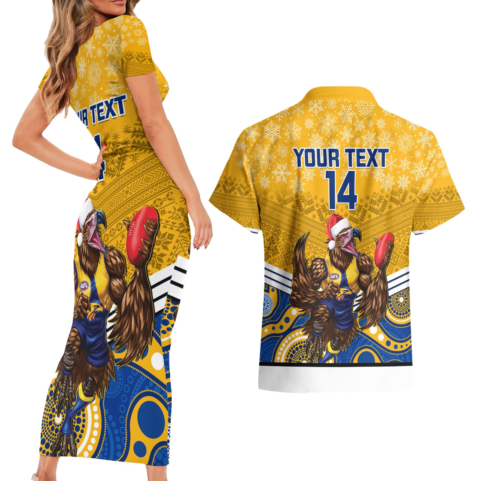 custom-eagles-football-christmas-couples-matching-short-sleeve-bodycon-dress-and-hawaiian-shirt-merry-xmas-2023-mix-aboriginal-art