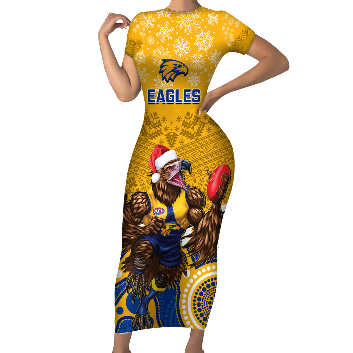 custom-eagles-football-christmas-short-sleeve-bodycon-dress-merry-xmas-2023-mix-aboriginal-art