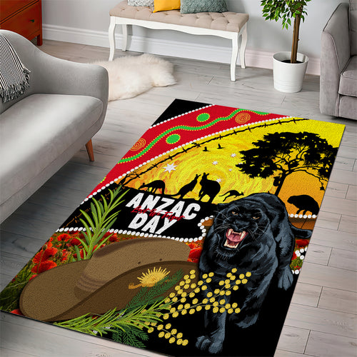 Panthers ANZAC Day Area Rug Pennies Mascot Rosemary Starring Night Style