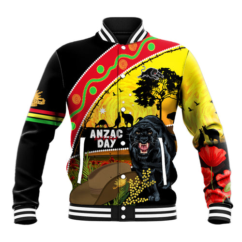 Panthers ANZAC Day Baseball Jacket Pennies Mascot Rosemary Starring Night Style