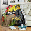 Panthers ANZAC Day Blanket Pennies Mascot Rosemary Starring Night Style