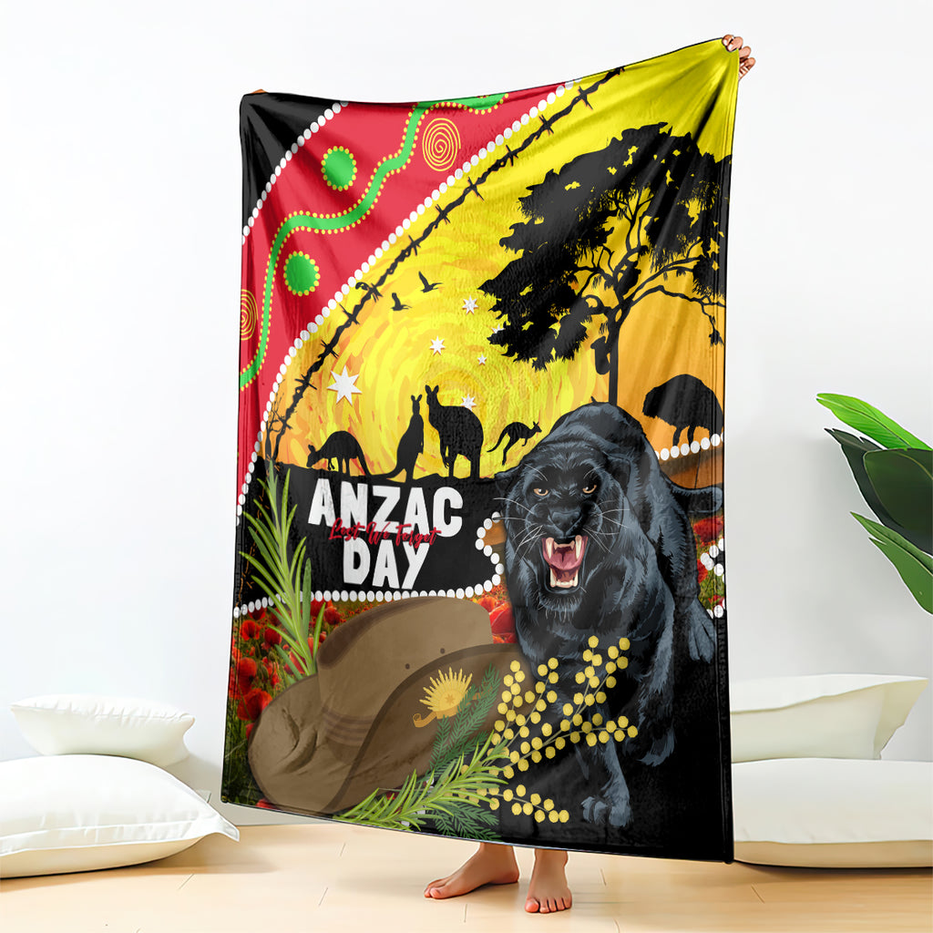 Panthers ANZAC Day Blanket Pennies Mascot Rosemary Starring Night Style
