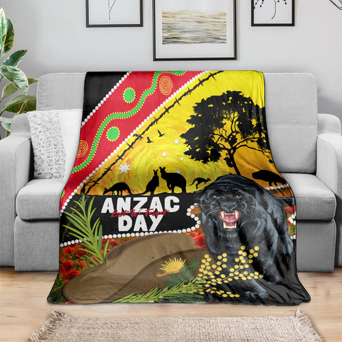 Panthers ANZAC Day Blanket Pennies Mascot Rosemary Starring Night Style