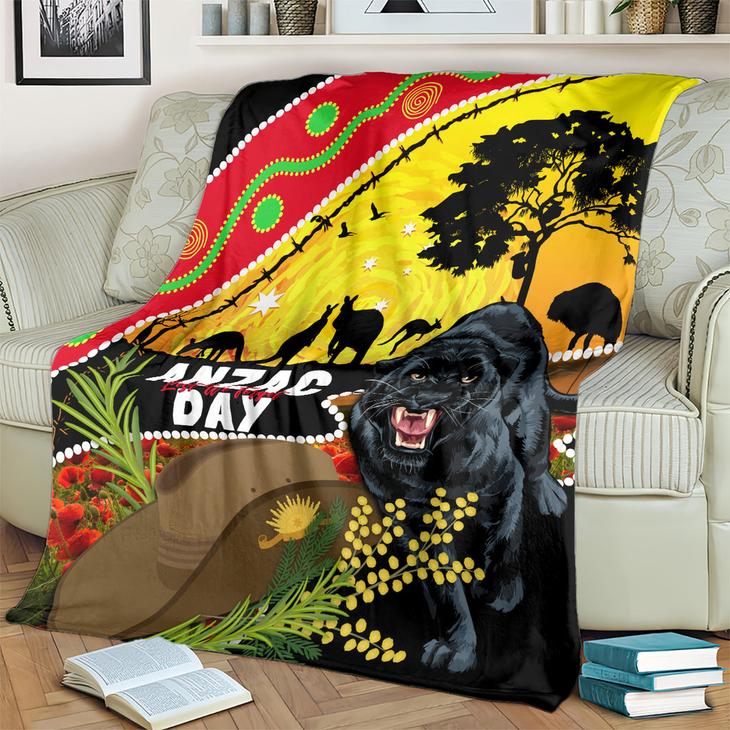 Panthers ANZAC Day Blanket Pennies Mascot Rosemary Starring Night Style