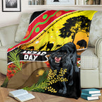 Panthers ANZAC Day Blanket Pennies Mascot Rosemary Starring Night Style