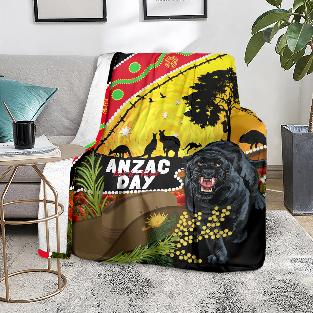 Panthers ANZAC Day Blanket Pennies Mascot Rosemary Starring Night Style