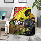 Panthers ANZAC Day Blanket Pennies Mascot Rosemary Starring Night Style