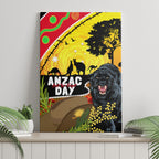 Panthers ANZAC Day Canvas Wall Art Pennies Mascot Rosemary Starring Night Style