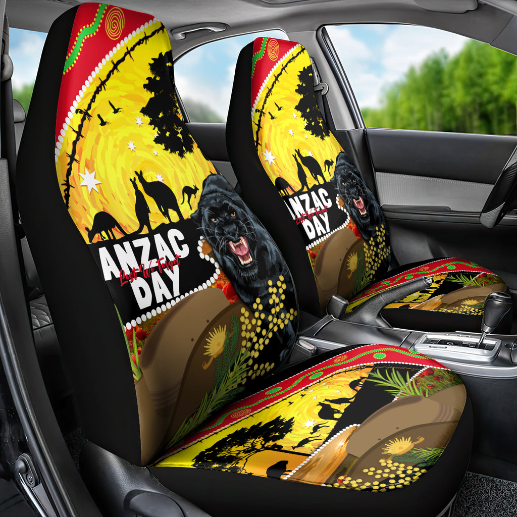 Panthers ANZAC Day Car Seat Cover Pennies Mascot Rosemary Starring Night Style