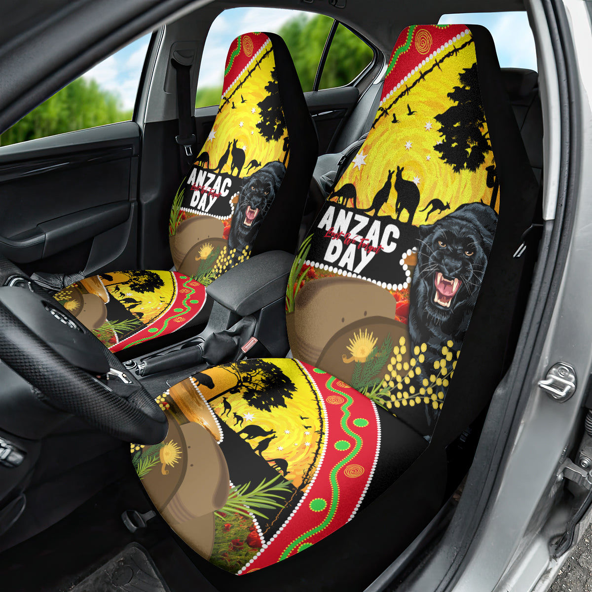 Panthers ANZAC Day Car Seat Cover Pennies Mascot Rosemary Starring Night Style