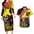 Panthers ANZAC Day Couples Matching Long Sleeve Bodycon Dress and Hawaiian Shirt Pennies Mascot Rosemary Starring Night Style