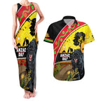 Panthers ANZAC Day Couples Matching Tank Maxi Dress and Hawaiian Shirt Pennies Mascot Rosemary Starring Night Style