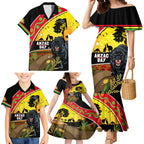 Panthers ANZAC Day Family Matching Mermaid Dress and Hawaiian Shirt Pennies Mascot Rosemary Starring Night Style