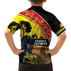 Panthers ANZAC Day Family Matching Off Shoulder Long Sleeve Dress and Hawaiian Shirt Pennies Mascot Rosemary Starring Night Style