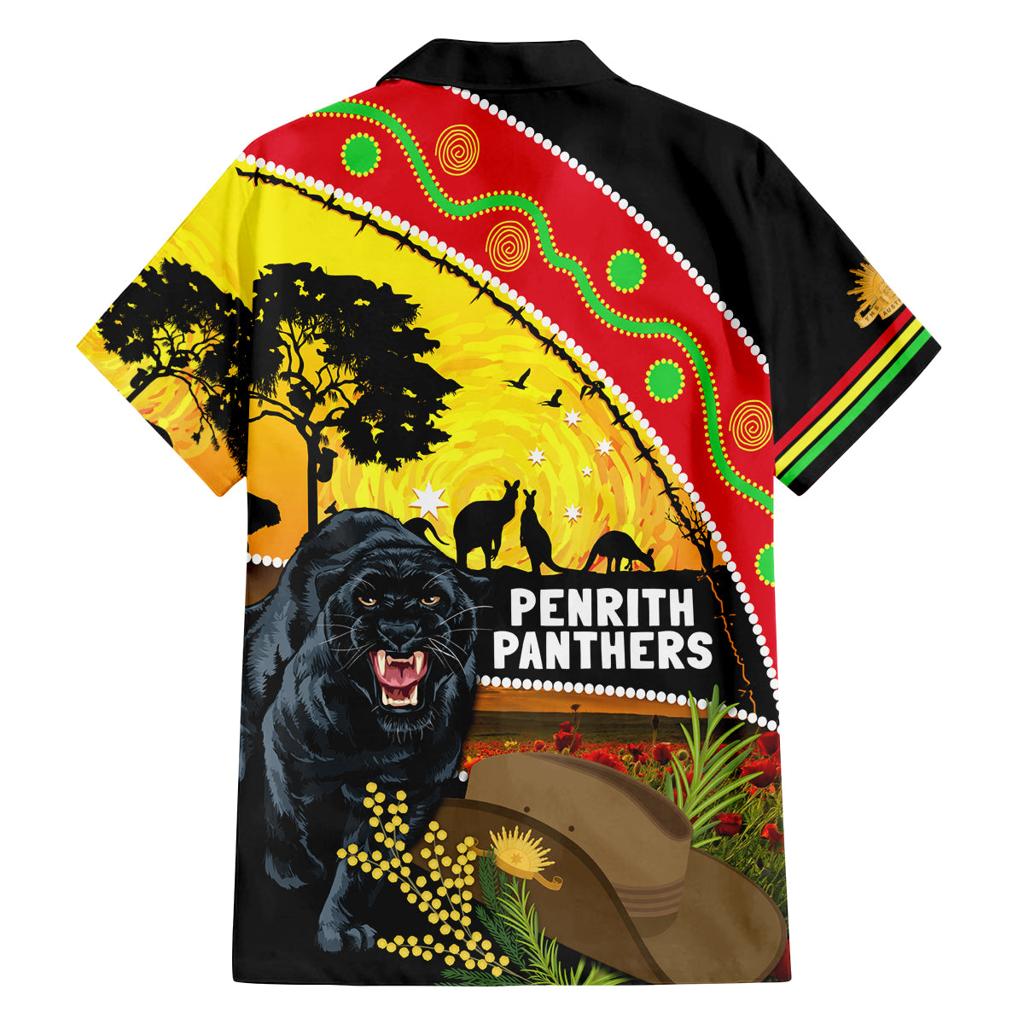 Panthers ANZAC Day Family Matching Off Shoulder Short Dress and Hawaiian Shirt Pennies Mascot Rosemary Starring Night Style