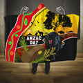 Panthers ANZAC Day Hooded Blanket Pennies Mascot Rosemary Starring Night Style