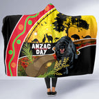 Panthers ANZAC Day Hooded Blanket Pennies Mascot Rosemary Starring Night Style