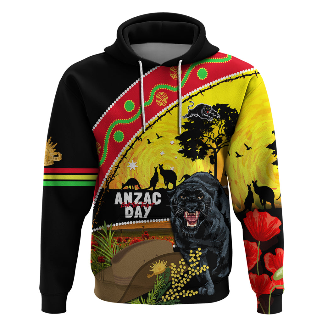Panthers ANZAC Day Hoodie Pennies Mascot Rosemary Starring Night Style
