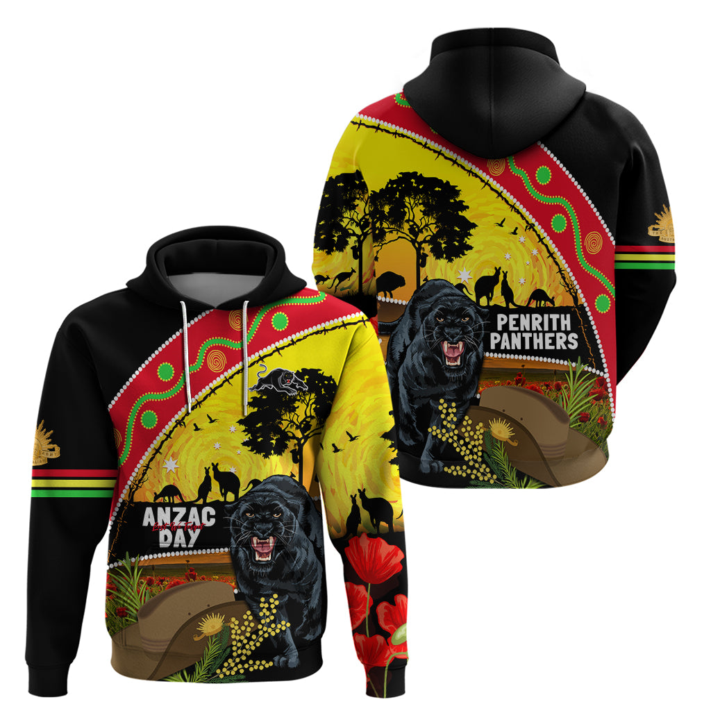 Panthers ANZAC Day Hoodie Pennies Mascot Rosemary Starring Night Style