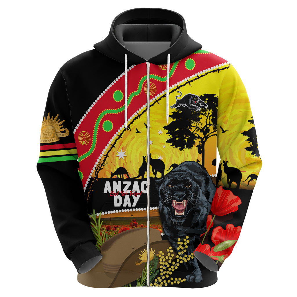Panthers ANZAC Day Hoodie Pennies Mascot Rosemary Starring Night Style