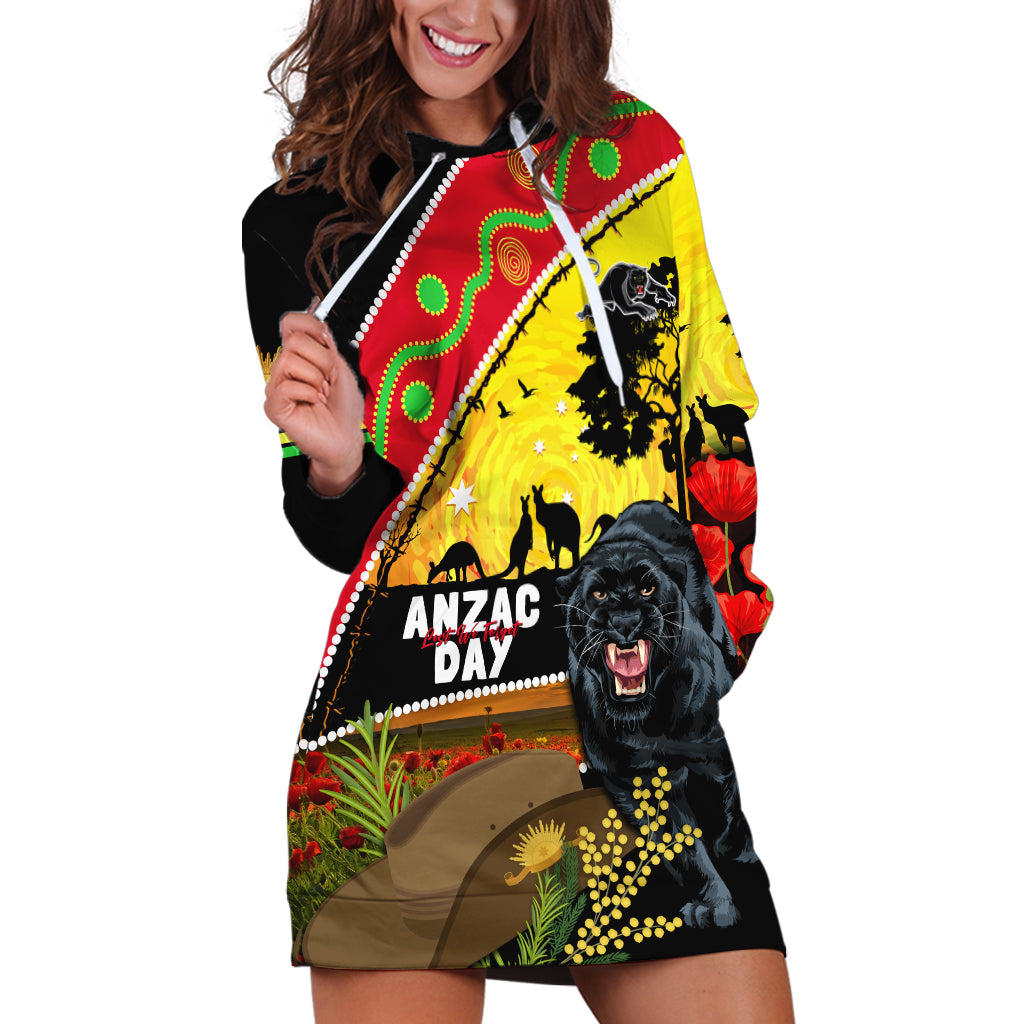Panthers ANZAC Day Hoodie Dress Pennies Mascot Rosemary Starring Night Style