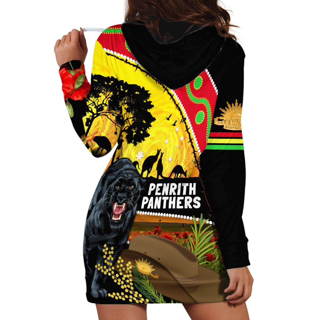 Panthers ANZAC Day Hoodie Dress Pennies Mascot Rosemary Starring Night Style