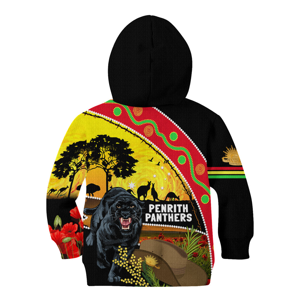 Panthers ANZAC Day Kid Hoodie Pennies Mascot Rosemary Starring Night Style