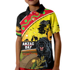 Panthers ANZAC Day Kid Polo Shirt Pennies Mascot Rosemary Starring Night Style