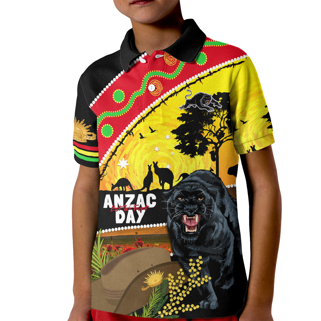 Panthers ANZAC Day Kid Polo Shirt Pennies Mascot Rosemary Starring Night Style