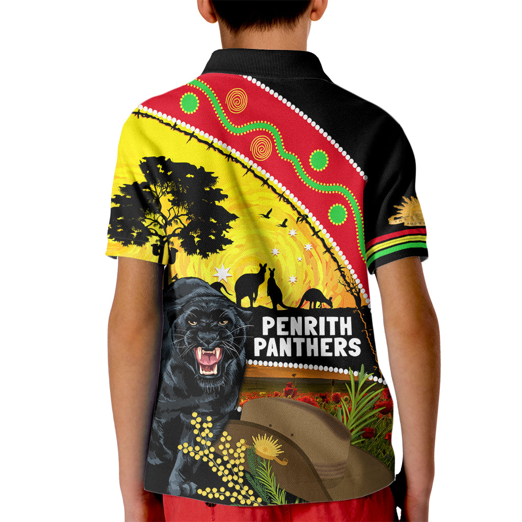 Panthers ANZAC Day Kid Polo Shirt Pennies Mascot Rosemary Starring Night Style