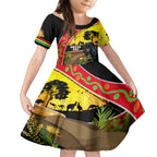 Panthers ANZAC Day Kid Short Sleeve Dress Pennies Mascot Rosemary Starring Night Style
