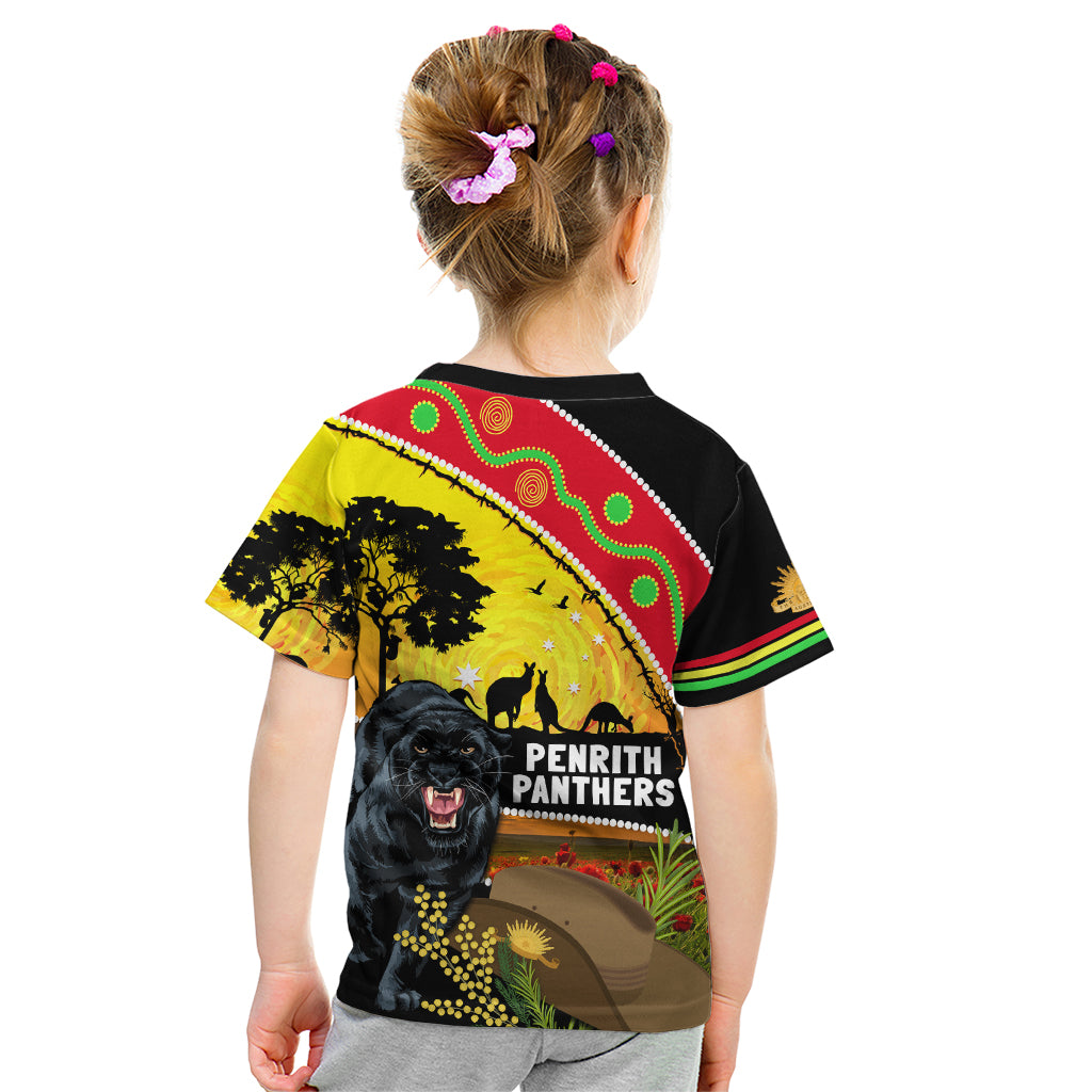 Panthers ANZAC Day Kid T Shirt Pennies Mascot Rosemary Starring Night Style