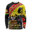 Panthers ANZAC Day Long Sleeve Shirt Pennies Mascot Rosemary Starring Night Style