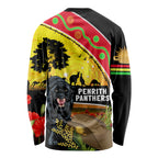 Panthers ANZAC Day Long Sleeve Shirt Pennies Mascot Rosemary Starring Night Style