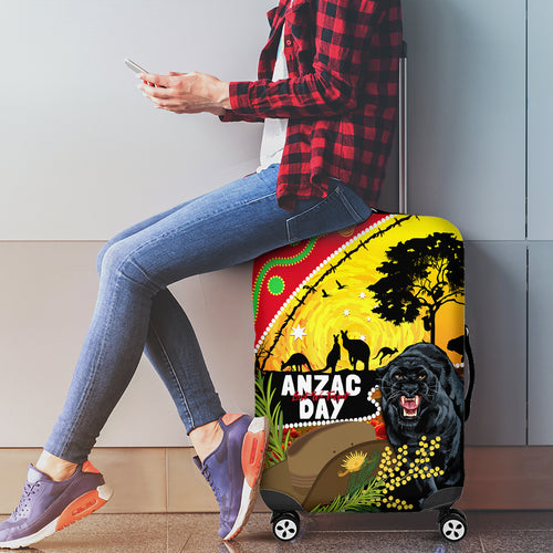 Panthers ANZAC Day Luggage Cover Pennies Mascot Rosemary Starring Night Style