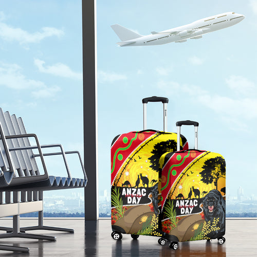 Panthers ANZAC Day Luggage Cover Pennies Mascot Rosemary Starring Night Style