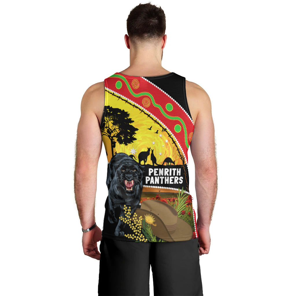 Panthers ANZAC Day Men Tank Top Pennies Mascot Rosemary Starring Night Style