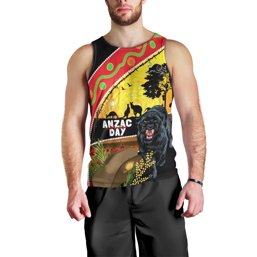 Panthers ANZAC Day Men Tank Top Pennies Mascot Rosemary Starring Night Style